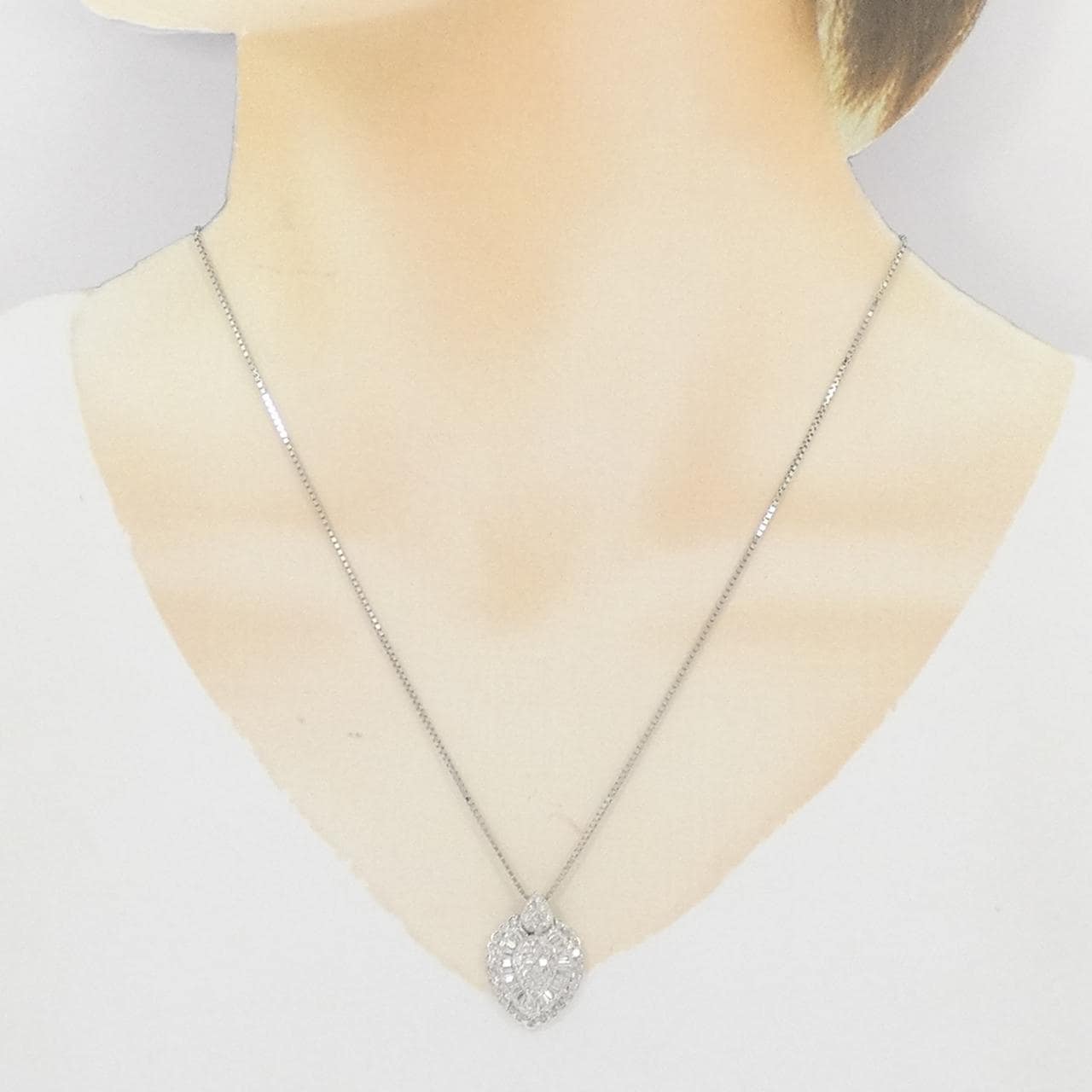 PT900/PT850 ダイヤモンド ネックレス 1.11CT