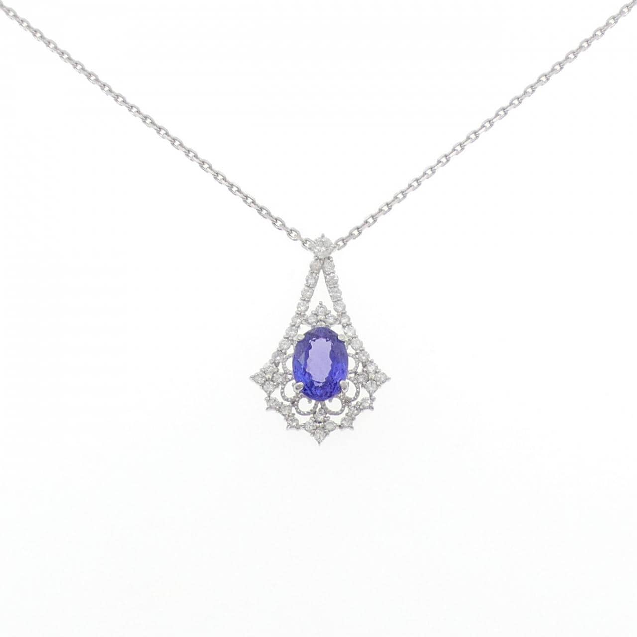 PT900/PT850 タンザナイト ネックレス 4.362CT