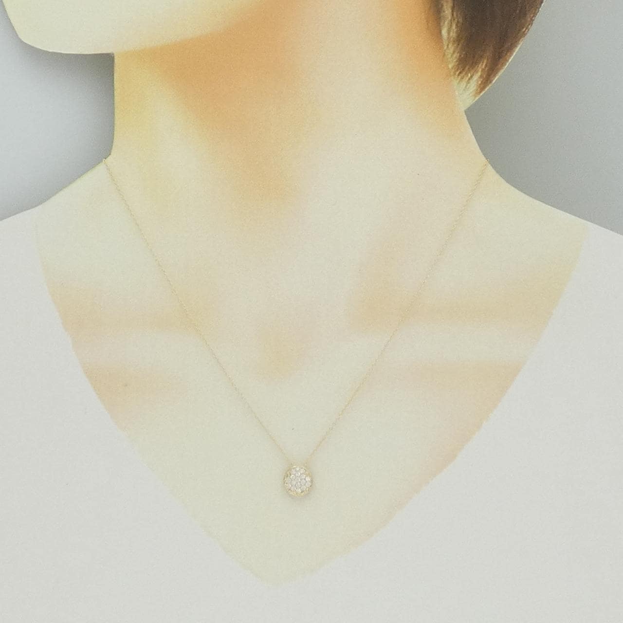 【リメイク】K10YG ダイヤモンド ネックレス 0.20CT