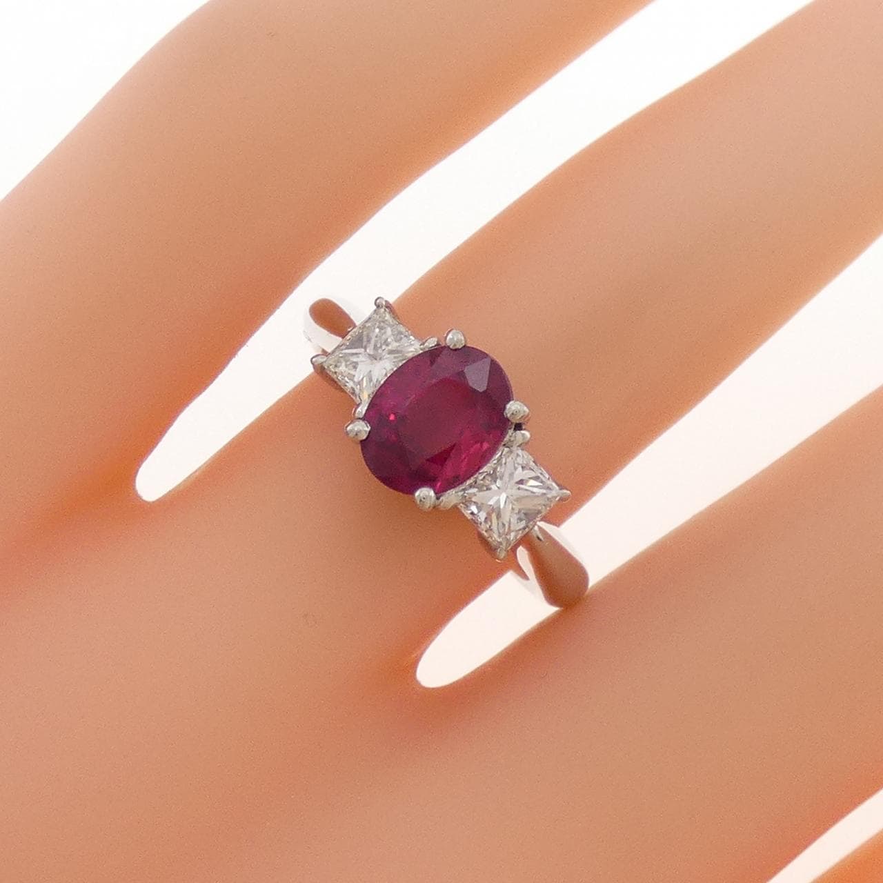 PT900 ルビー リング 1.31CT ビルマ産