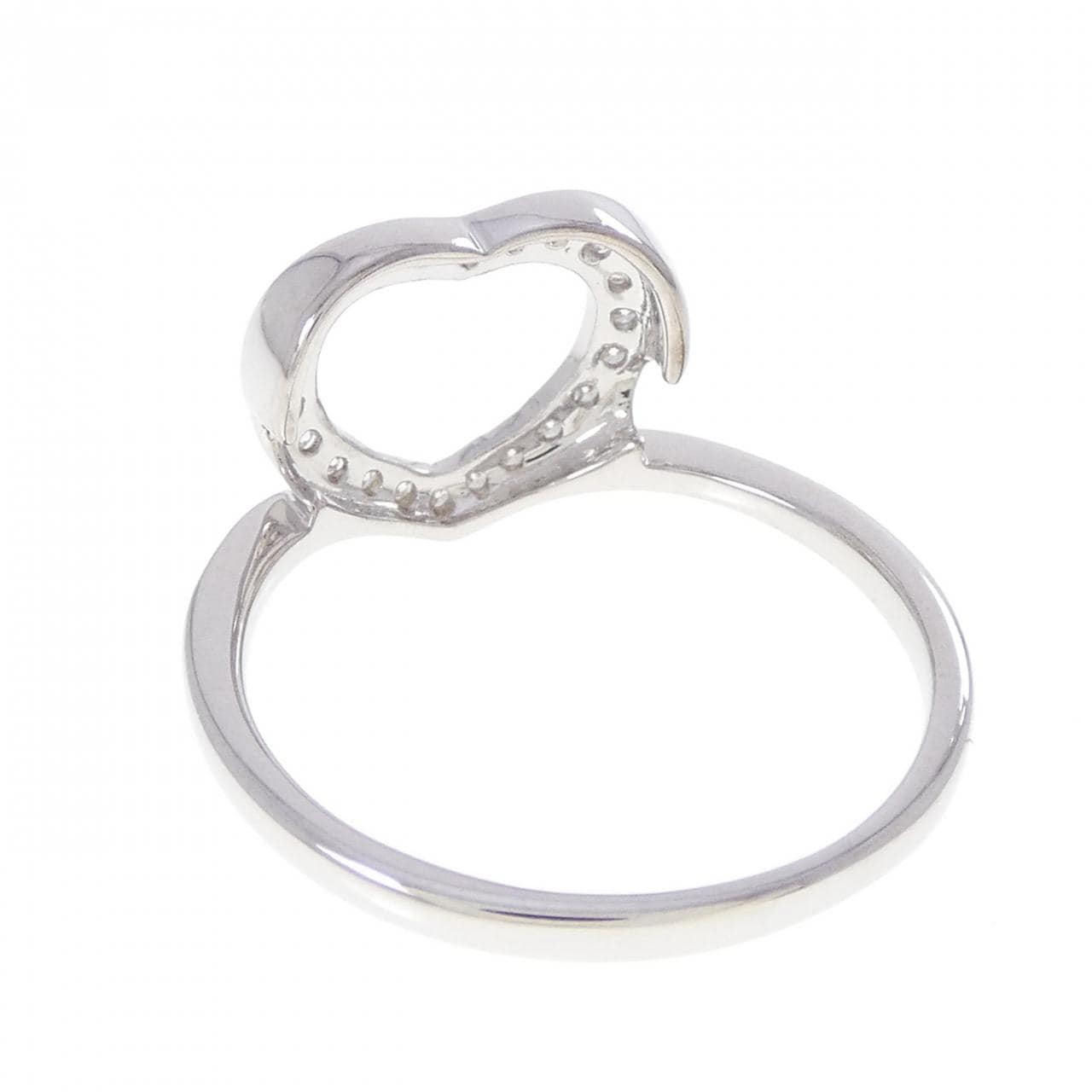 750WG ハート ダイヤモンド リング 0.18CT