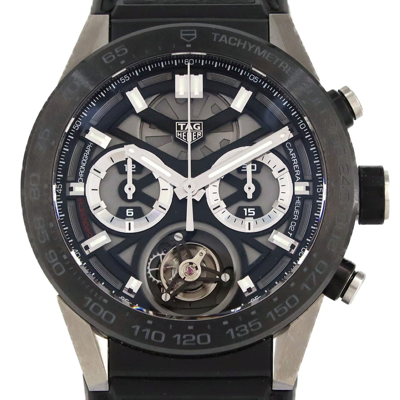 タグ･ホイヤー カレラ･キャリバーホイヤー02Tフライングトゥールビヨンクロノ TI CAR5A8Y.FC6377 TI 自動巻