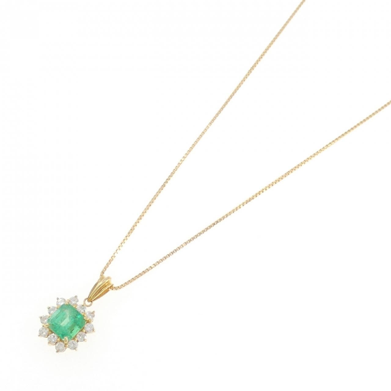 K18YG エメラルド ネックレス 1.40CT