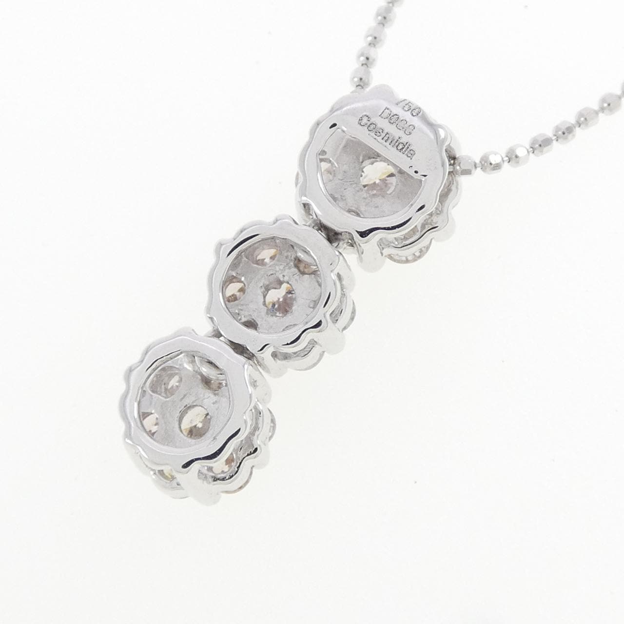 750WG/K18WG ダイヤモンド ネックレス 0.88CT