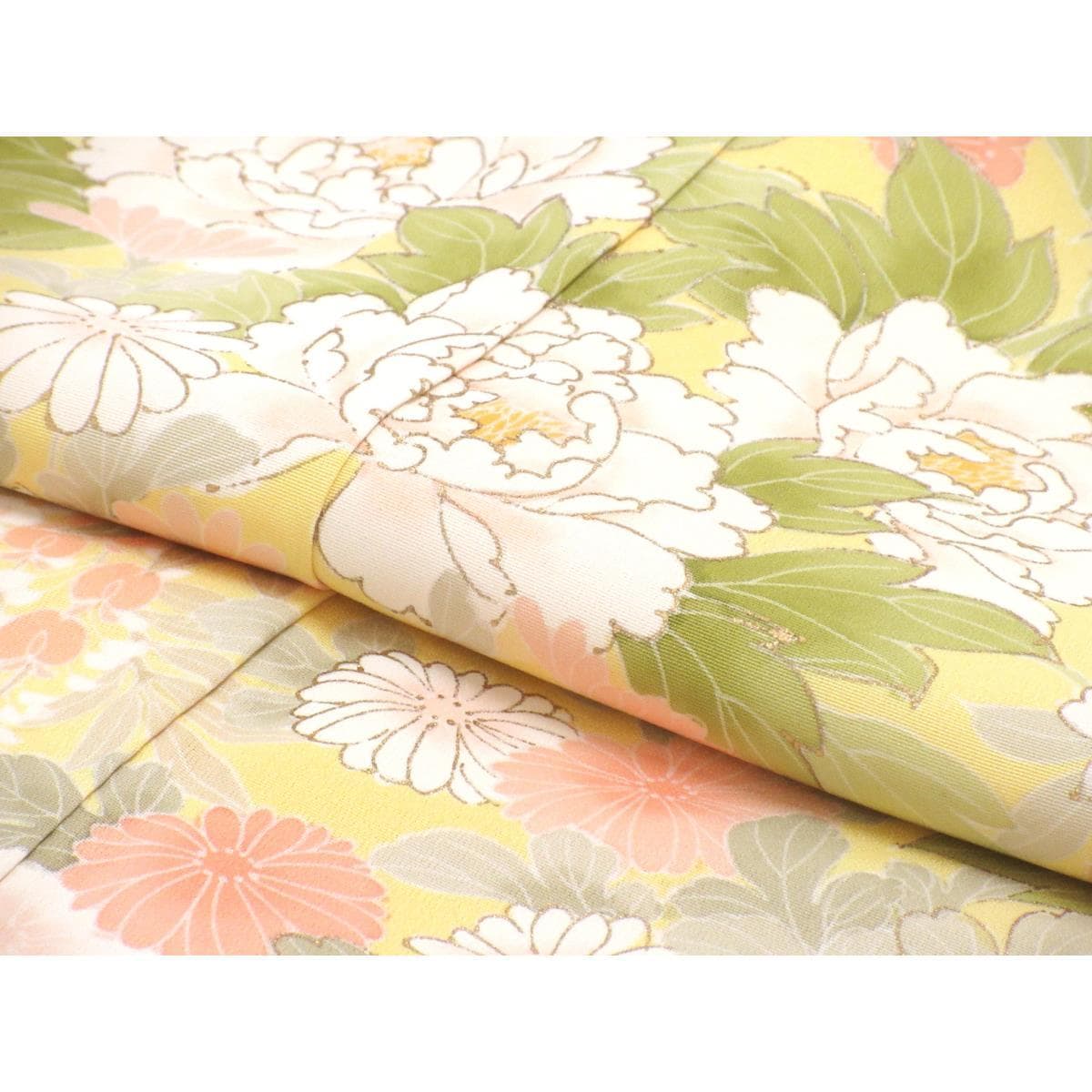 【未使用品】訪問着　友禅金彩加工