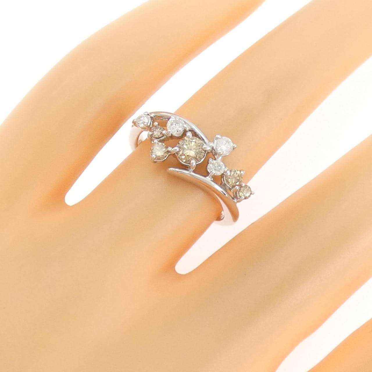 K18WG ダイヤモンド リング 0.50CT