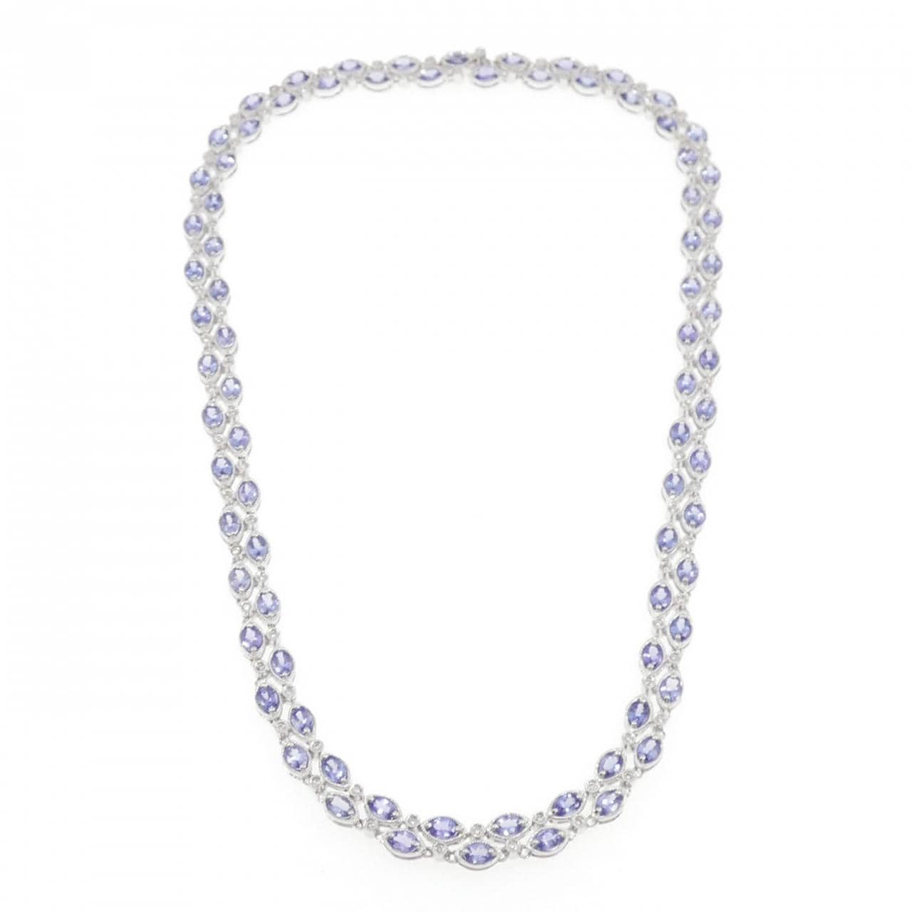 750WG タンザナイト ネックレス 14.80CT