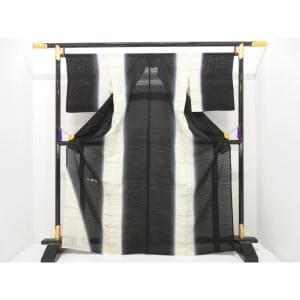 単衣　訪問着　刺繍入り