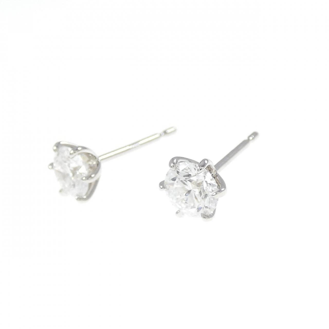 【リメイク】PT900/ST ダイヤモンド ピアス 0.408CT 0.434CT E-F VVS1 EXT