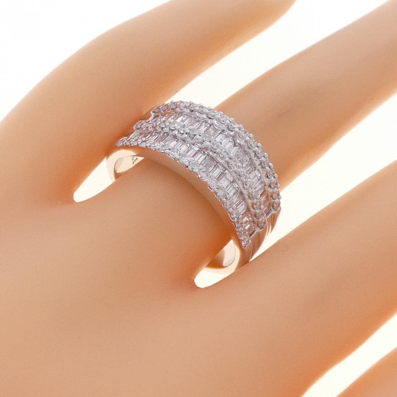 K18WG ダイヤモンド リング 1.71CT