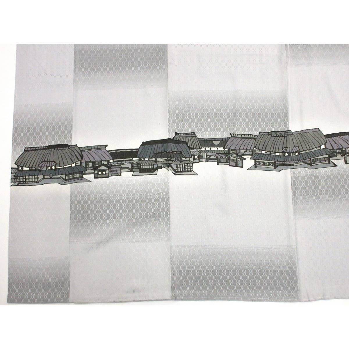 訪問着　花織　友禅加工