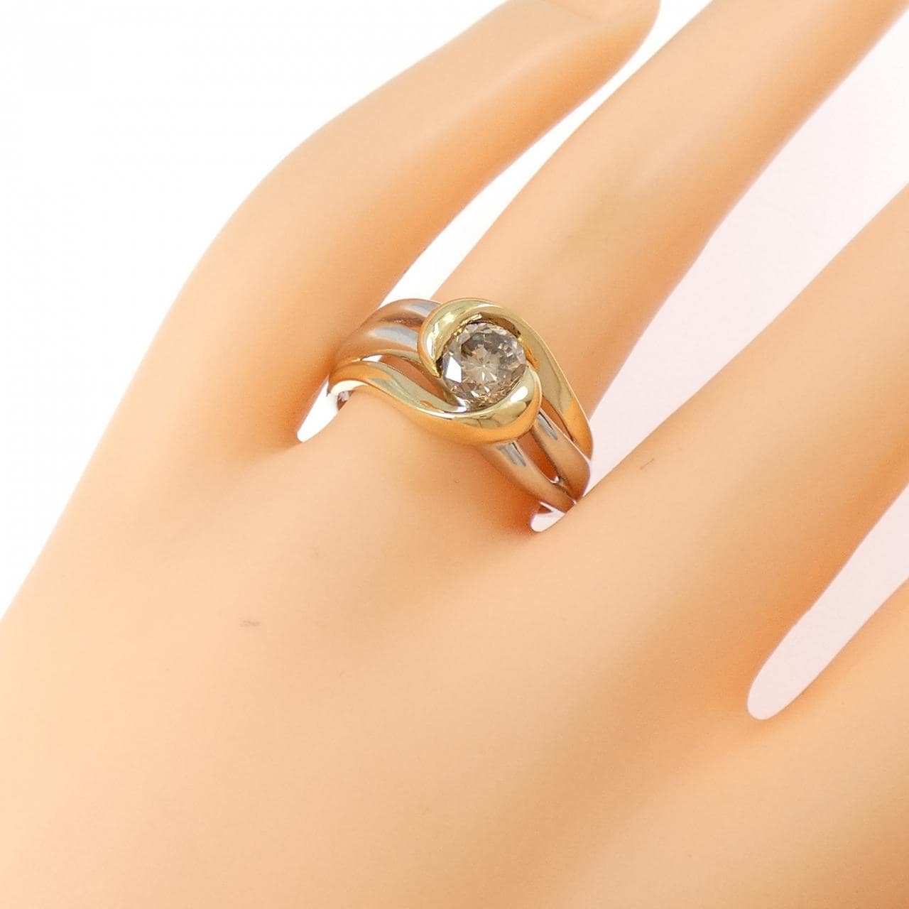 PT900/K18YG ダイヤモンド リング
