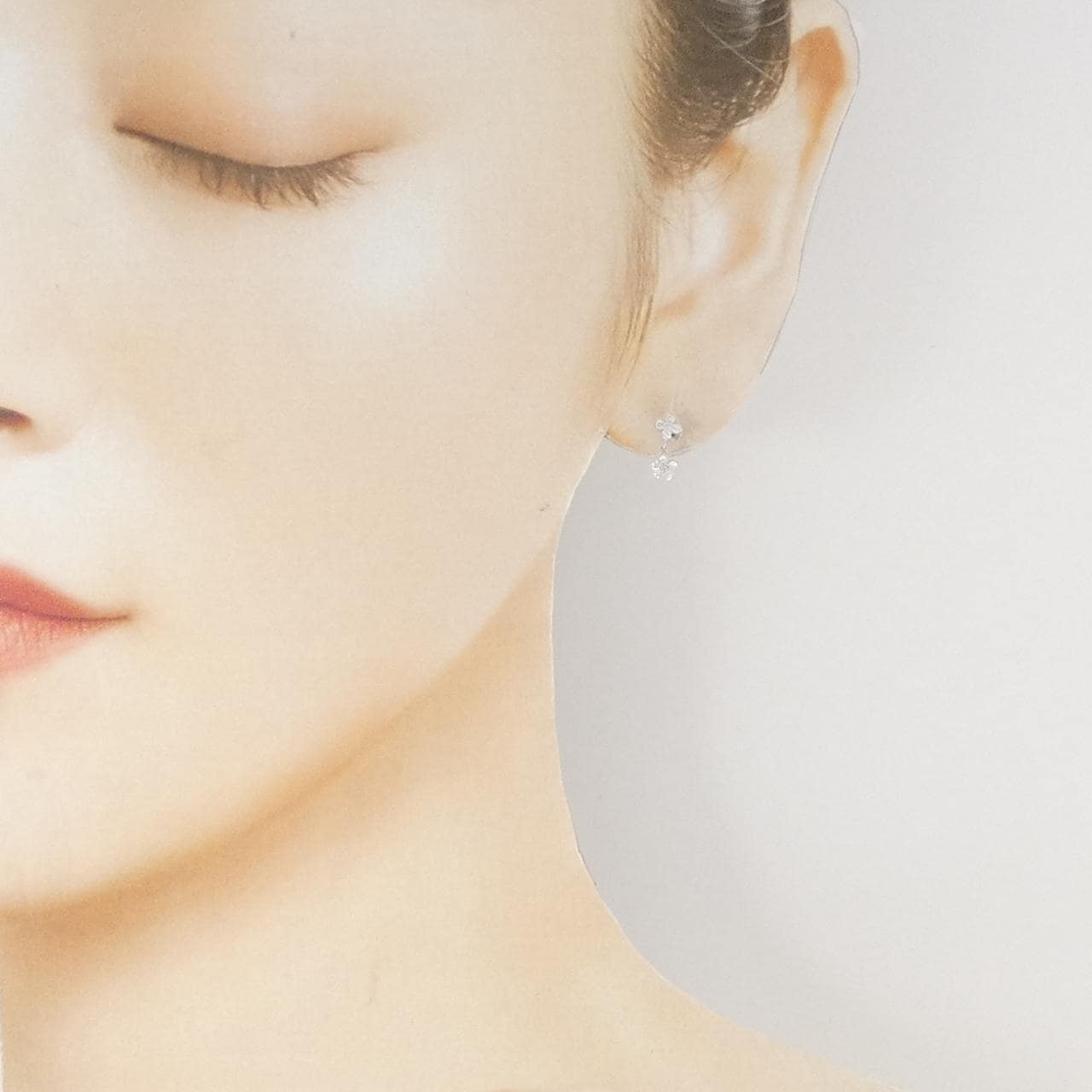 ポンテヴェキオ ダイヤモンド ピアス 0.18CT