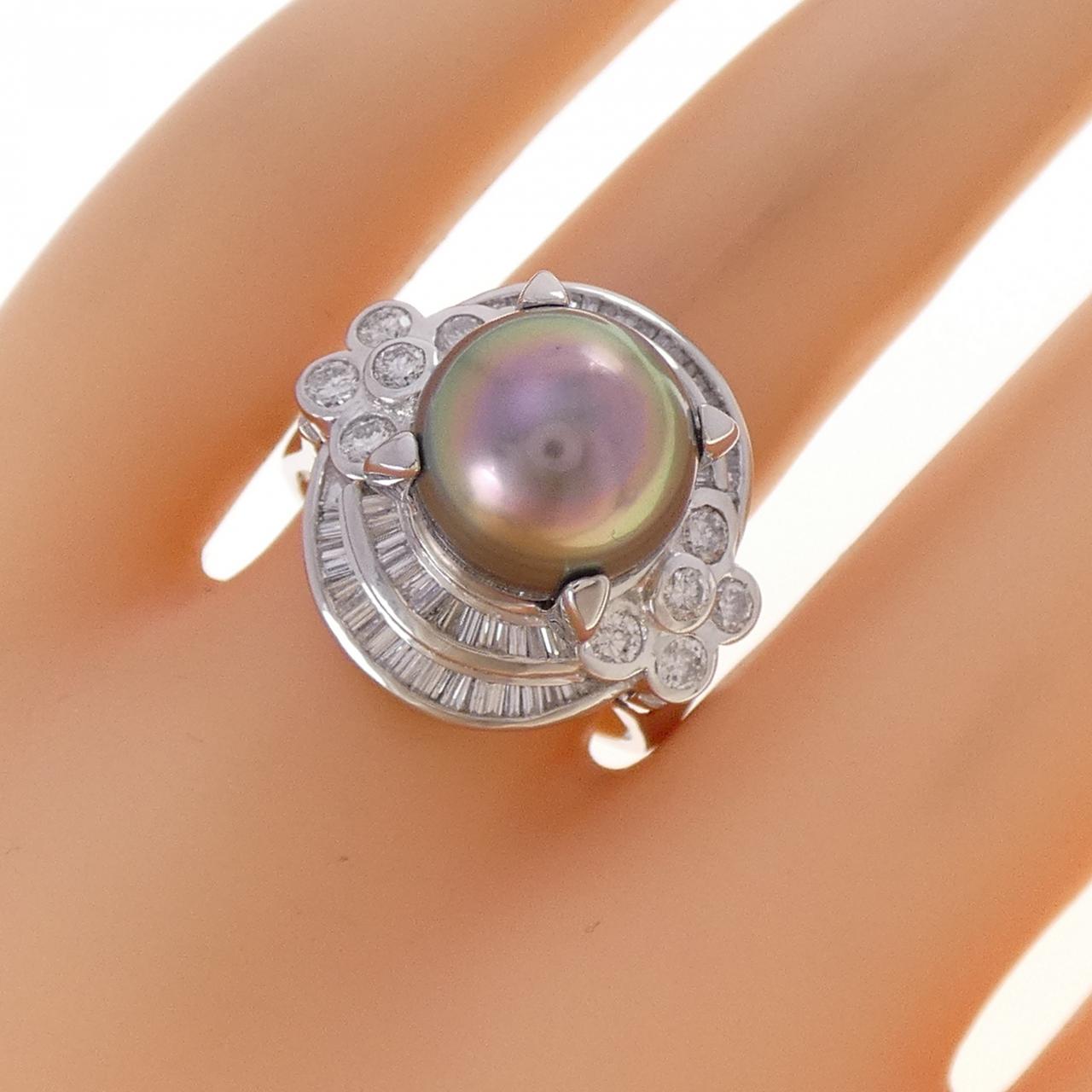 PT900 黒蝶パール リング 10.4mm