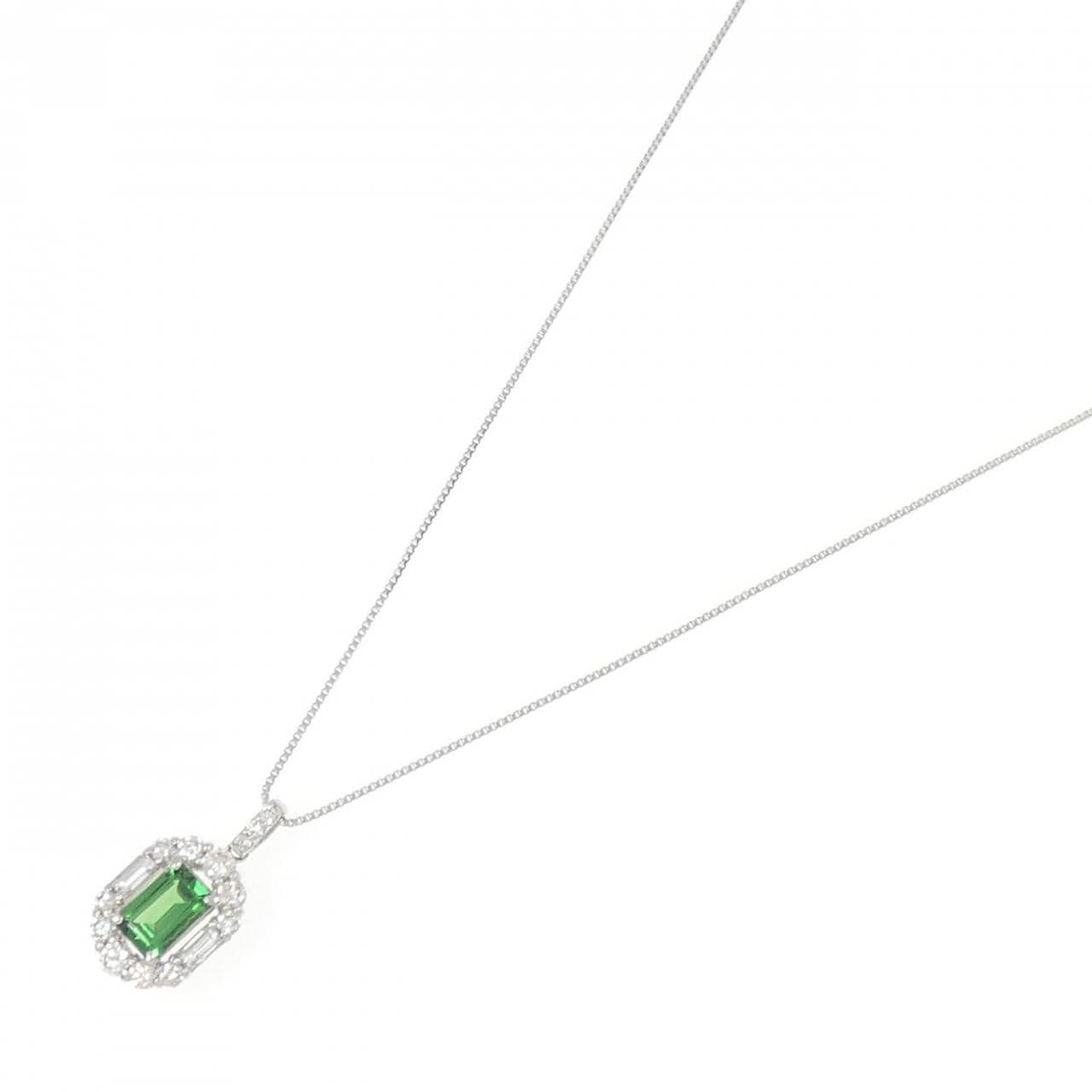 PT Green Garnet Necklace 0.50CT