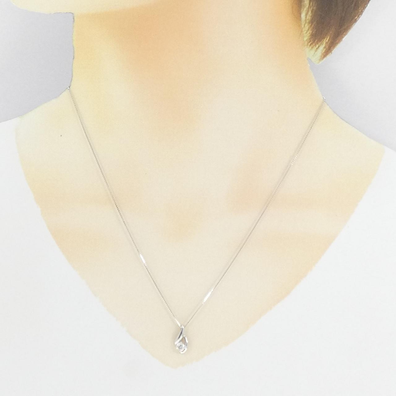 K18WG ダイヤモンド ネックレス 0.20CT