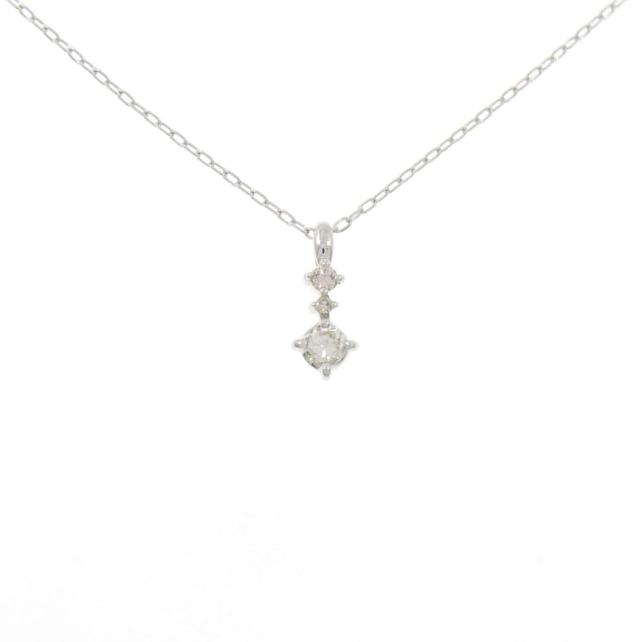 K18WG ダイヤモンド ネックレス 0.20CT