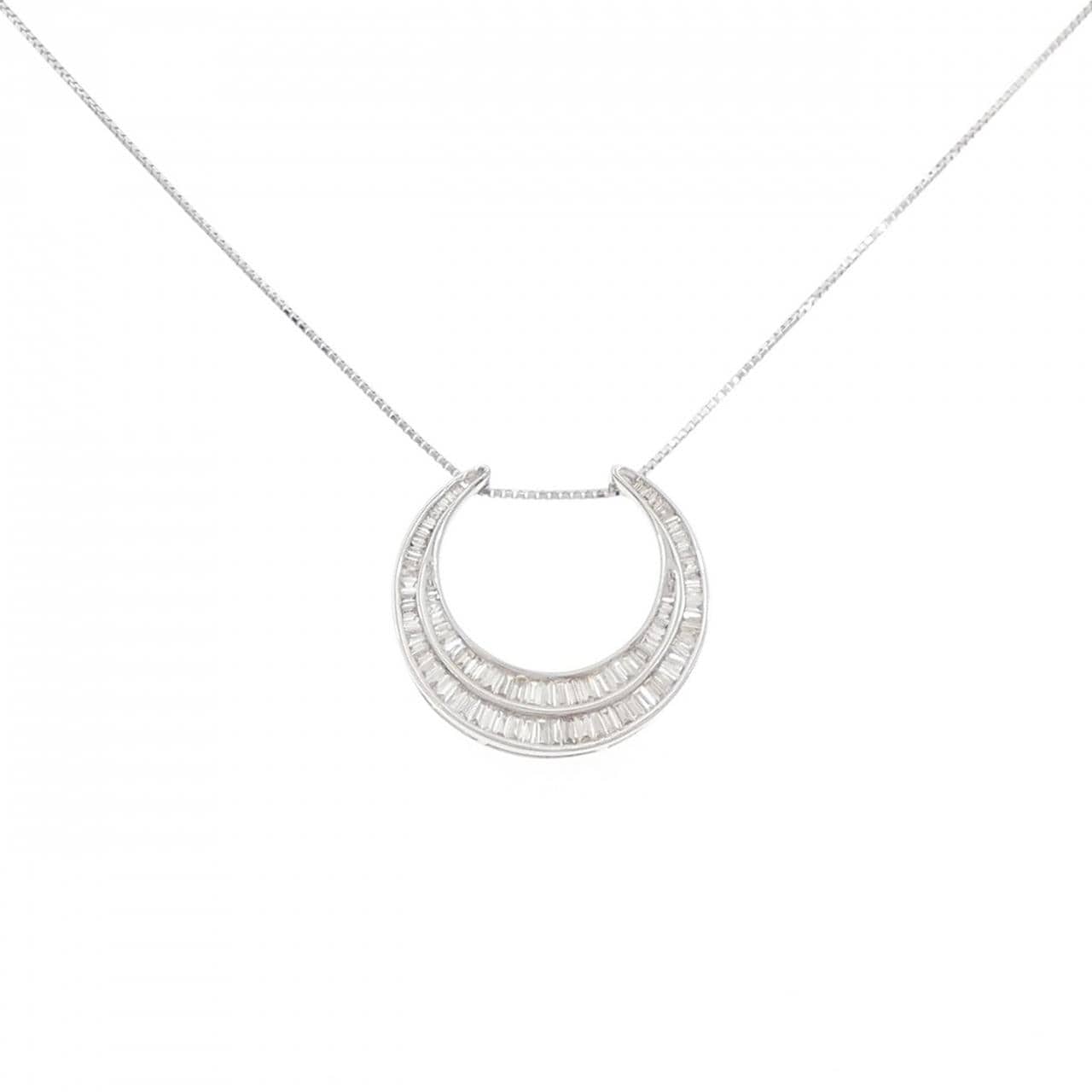 K18WG ダイヤモンド ネックレス 0.72CT