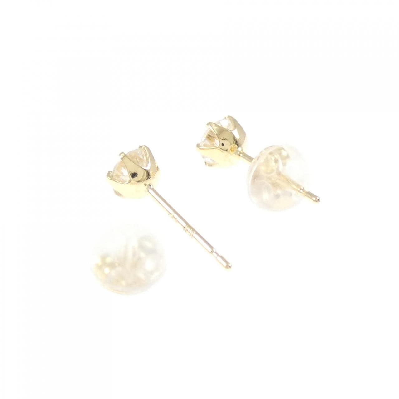 【新品】K18YG ソリティア ダイヤモンド ピアス 0.50CT