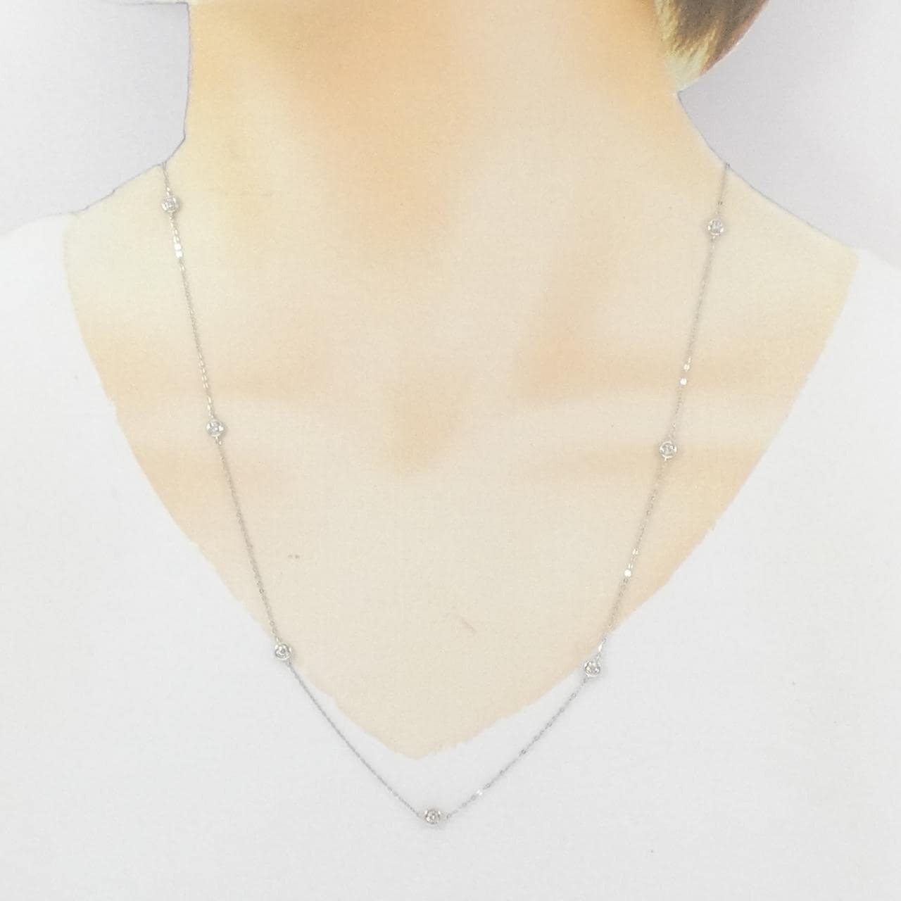 PT950 ダイヤモンド ネックレス 0.22CT