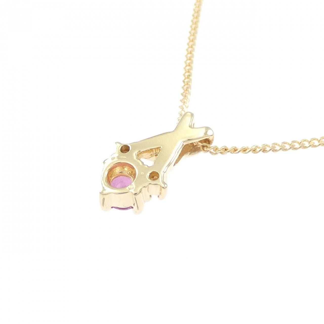 K18YG ルビー ネックレス