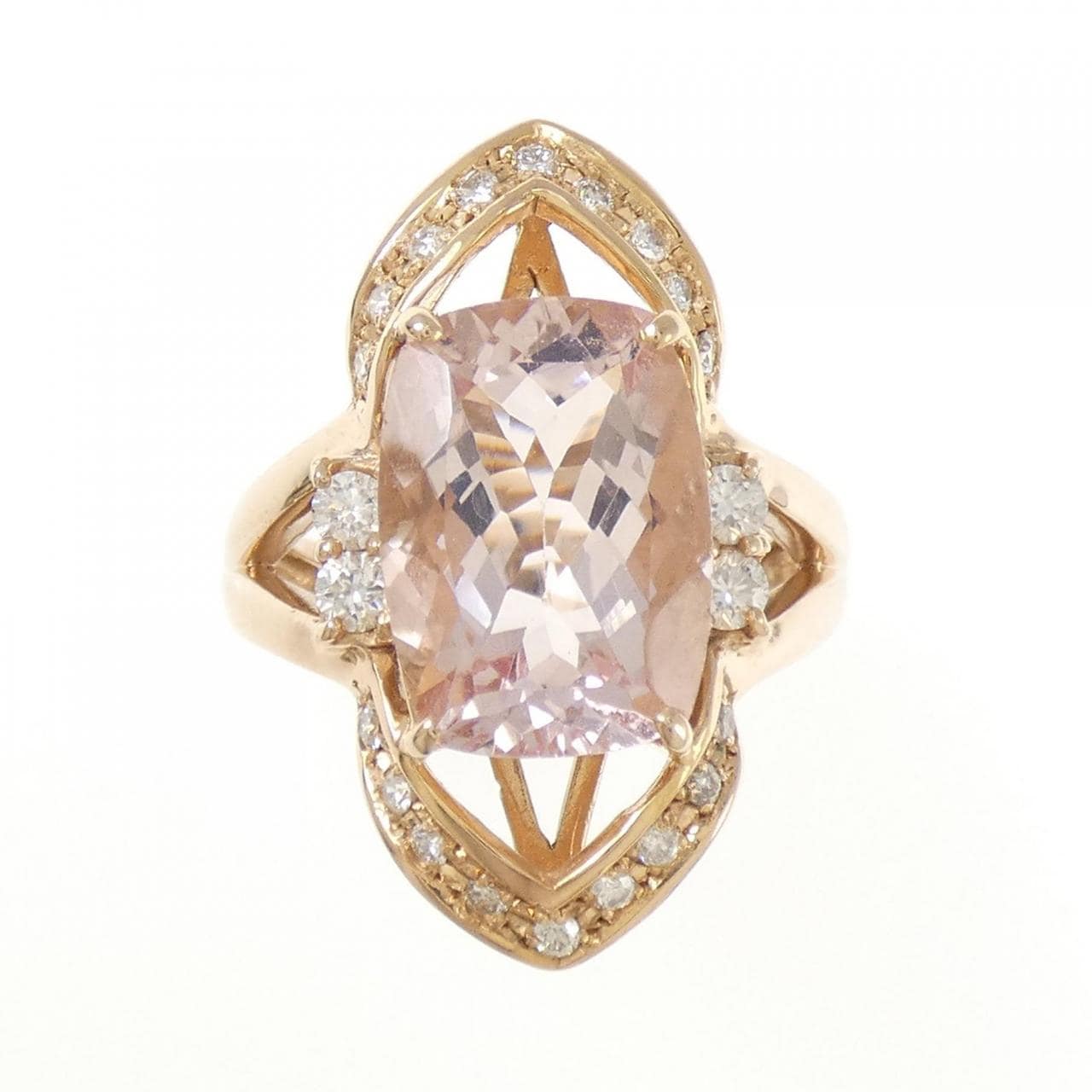 K18PG モルガナイト リング 6.19CT