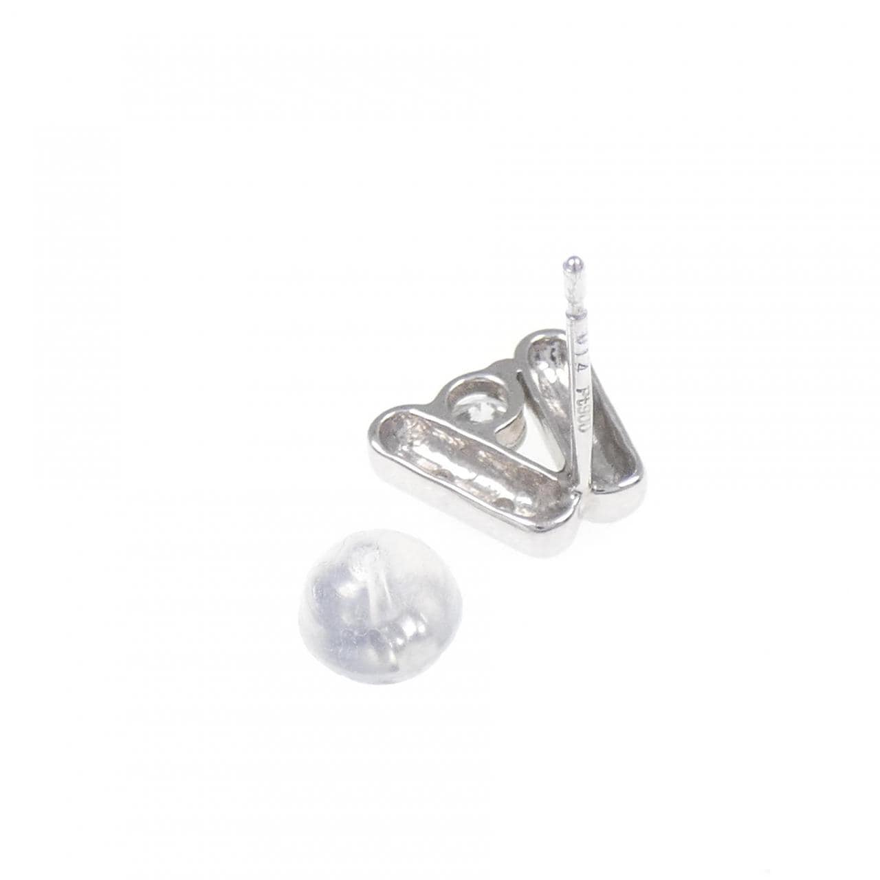 PT900 ダイヤモンド ピアス 0.14CT 片耳