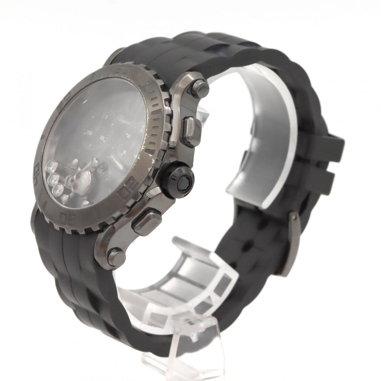 【ノーメンテナンス還元価格】ショパール ハッピースポーツクロノグラフ PVD･3P&スカルモチーフ 28/8499-3017 SS クォーツ