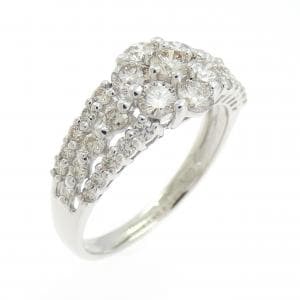 PT900 フラワー ダイヤモンド リング 1.00CT