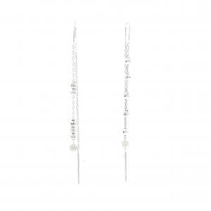 K18WG ダイヤモンド ピアス 0.16CT