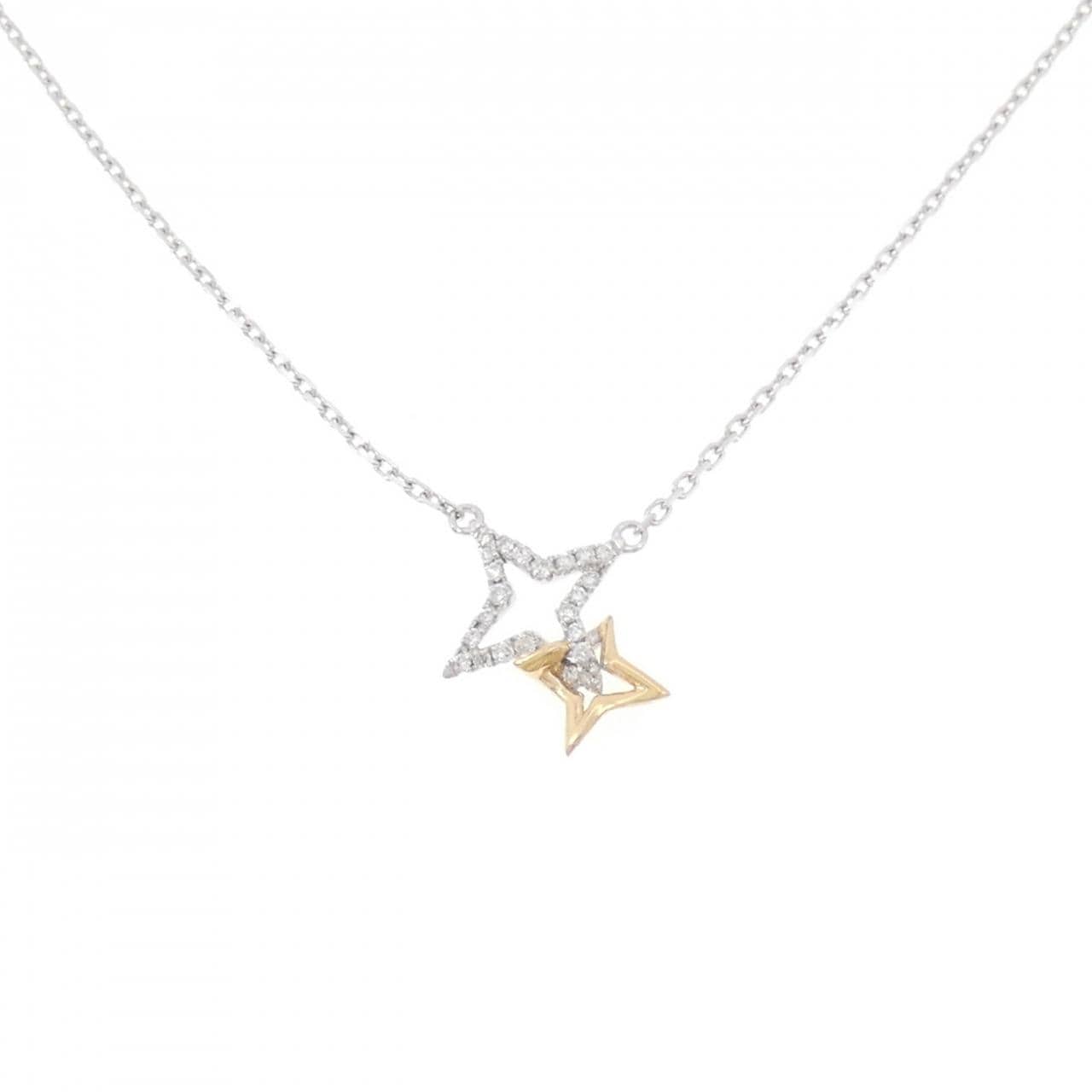 750WG/750YG ダイヤモンド ネックレス 0.10CT