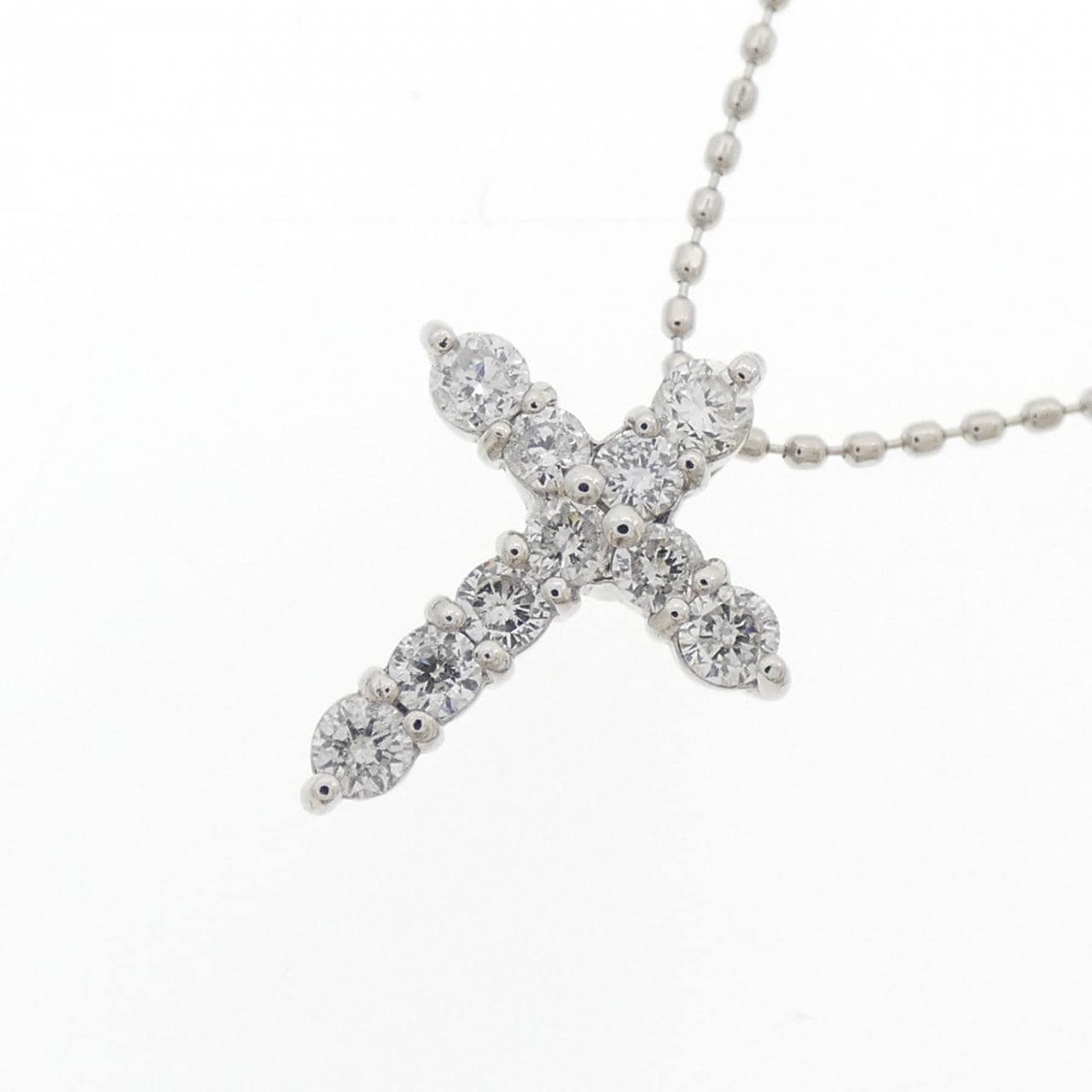 PT900/PT850 クロス ダイヤモンド ネックレス 0.3CT