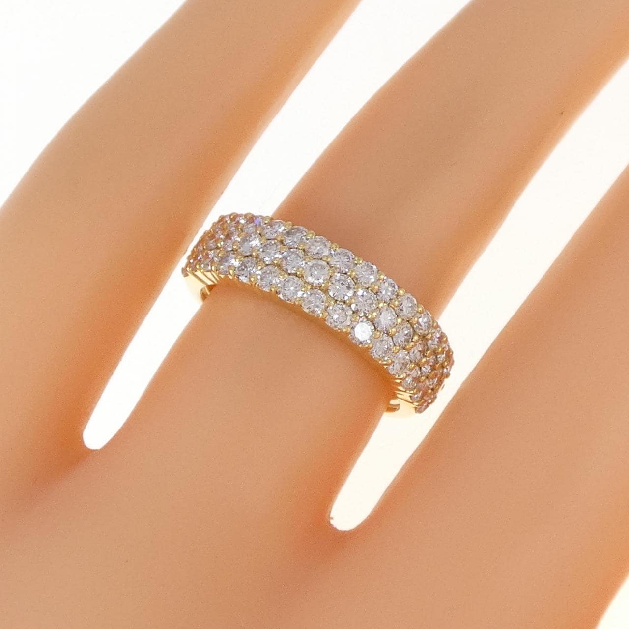 K18YG パヴェ ダイヤモンド リング 1.00CT