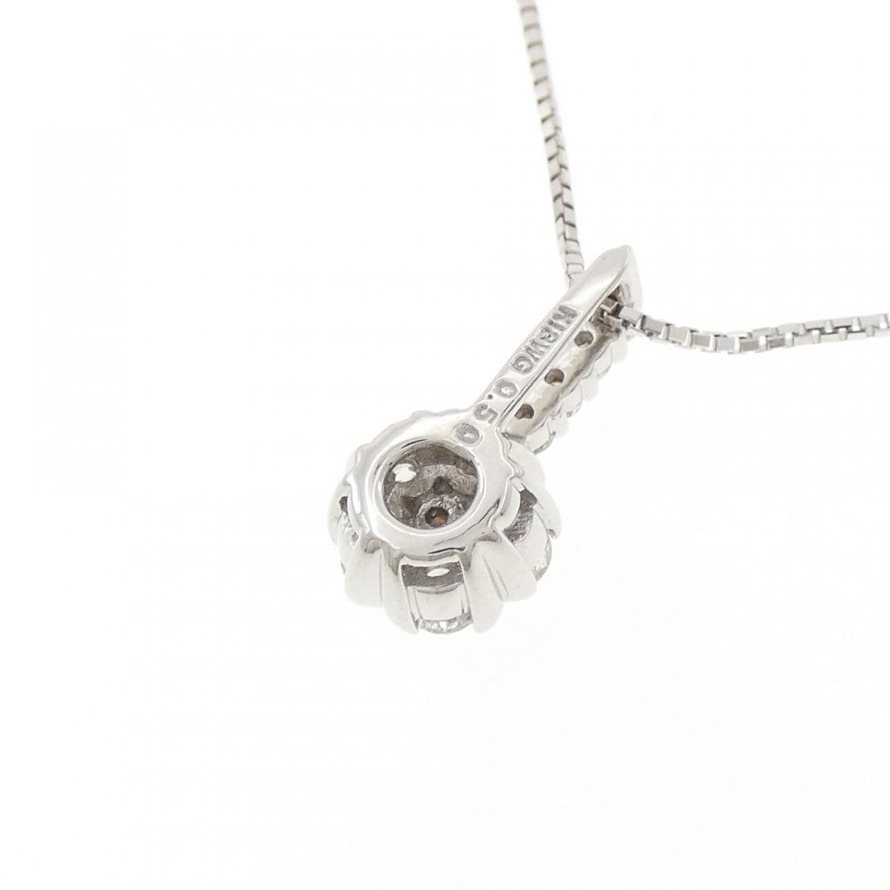 K18WG ダイヤモンド ネックレス 0.50CT