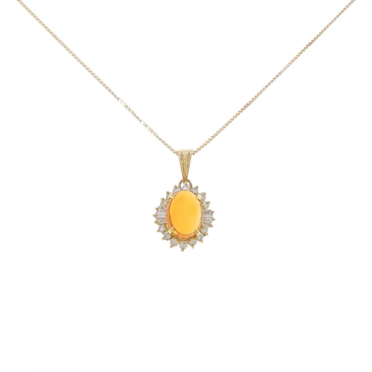 K18YG オパール ネックレス 1.44CT