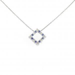 K18WG サファイヤ ネックレス 0.10CT
