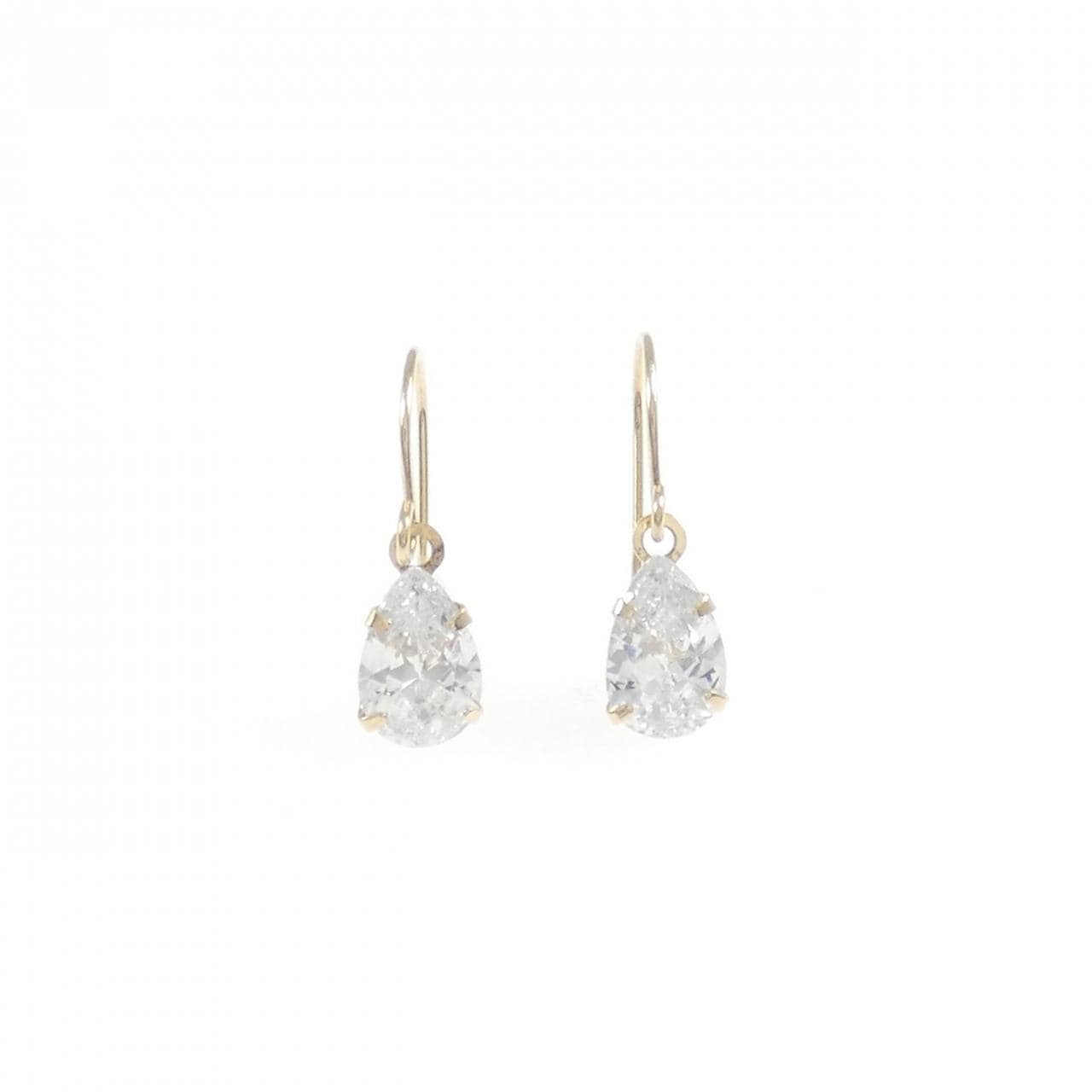 K10YG Cubic Earrings