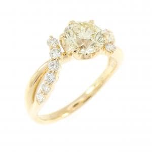 K18YG ダイヤモンド リング 1.031CT LY SI2 Good