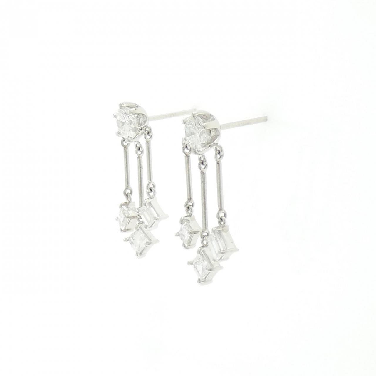 PT900 ダイヤモンド ピアス 0.64CT