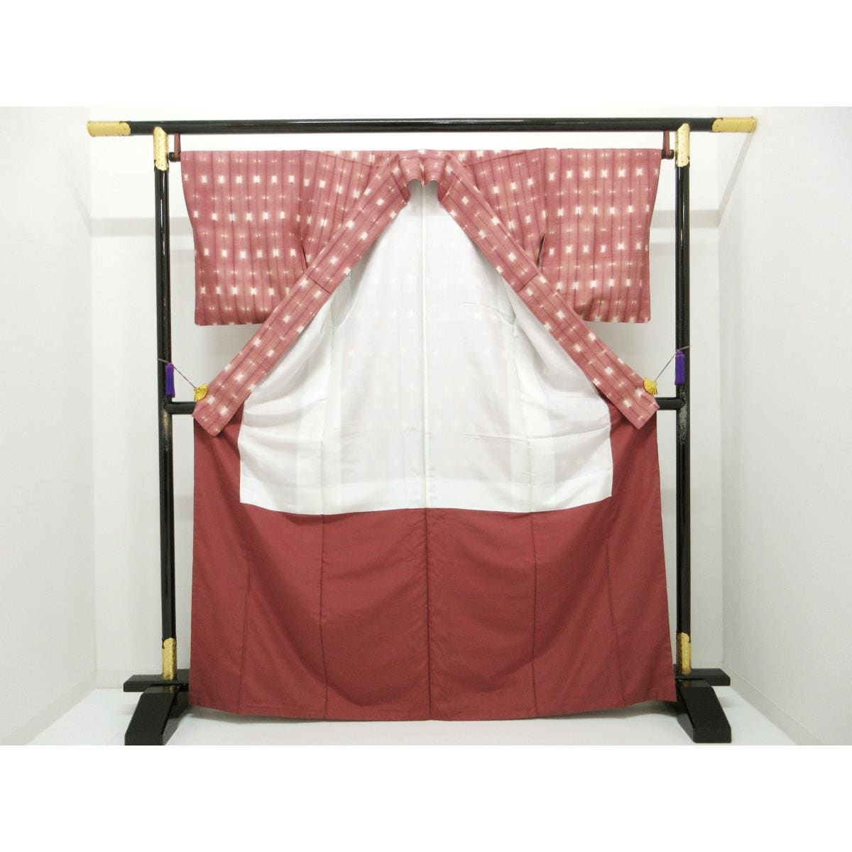 紬　染紬　絞り加工