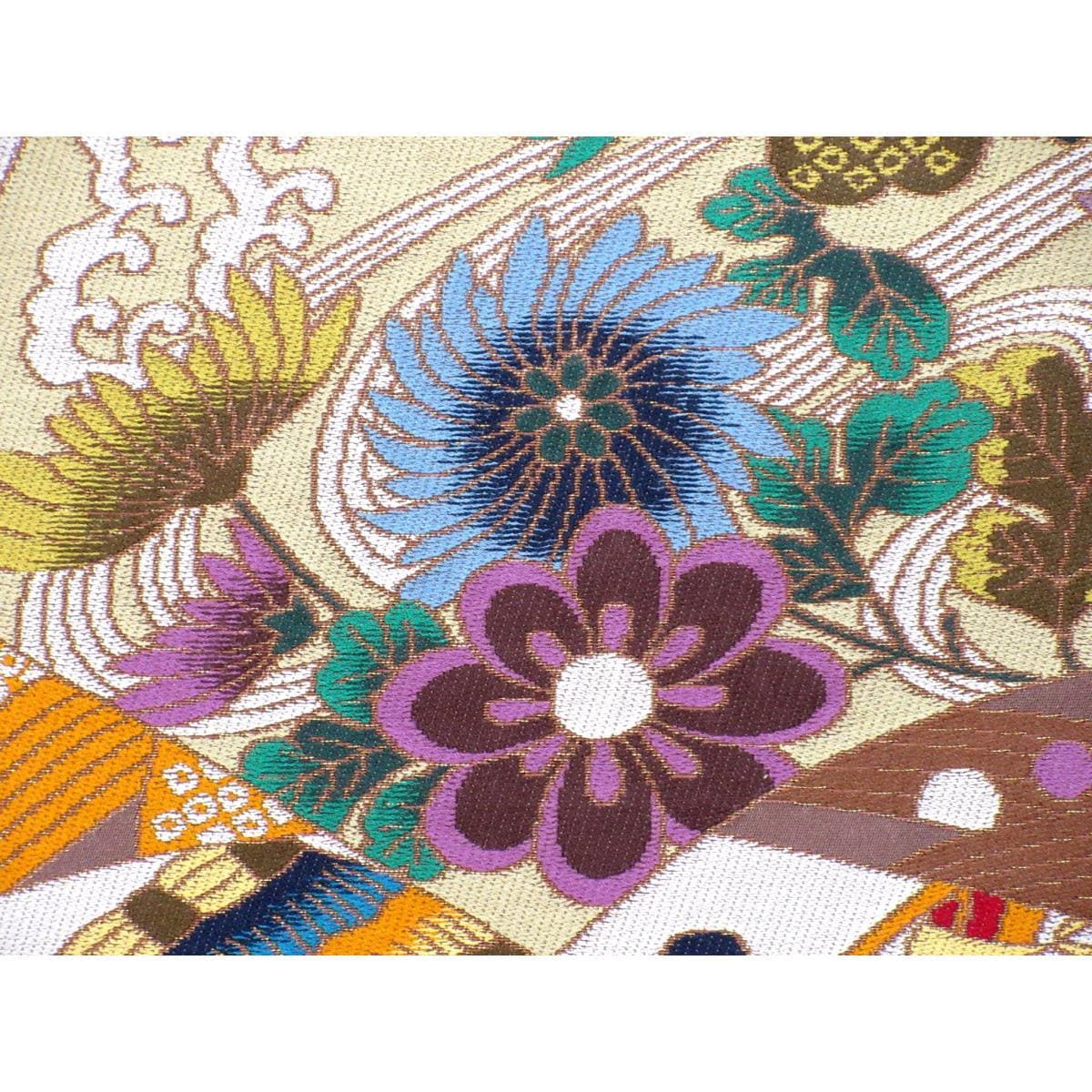 【未使用品】袋帯　白綾苑大庭