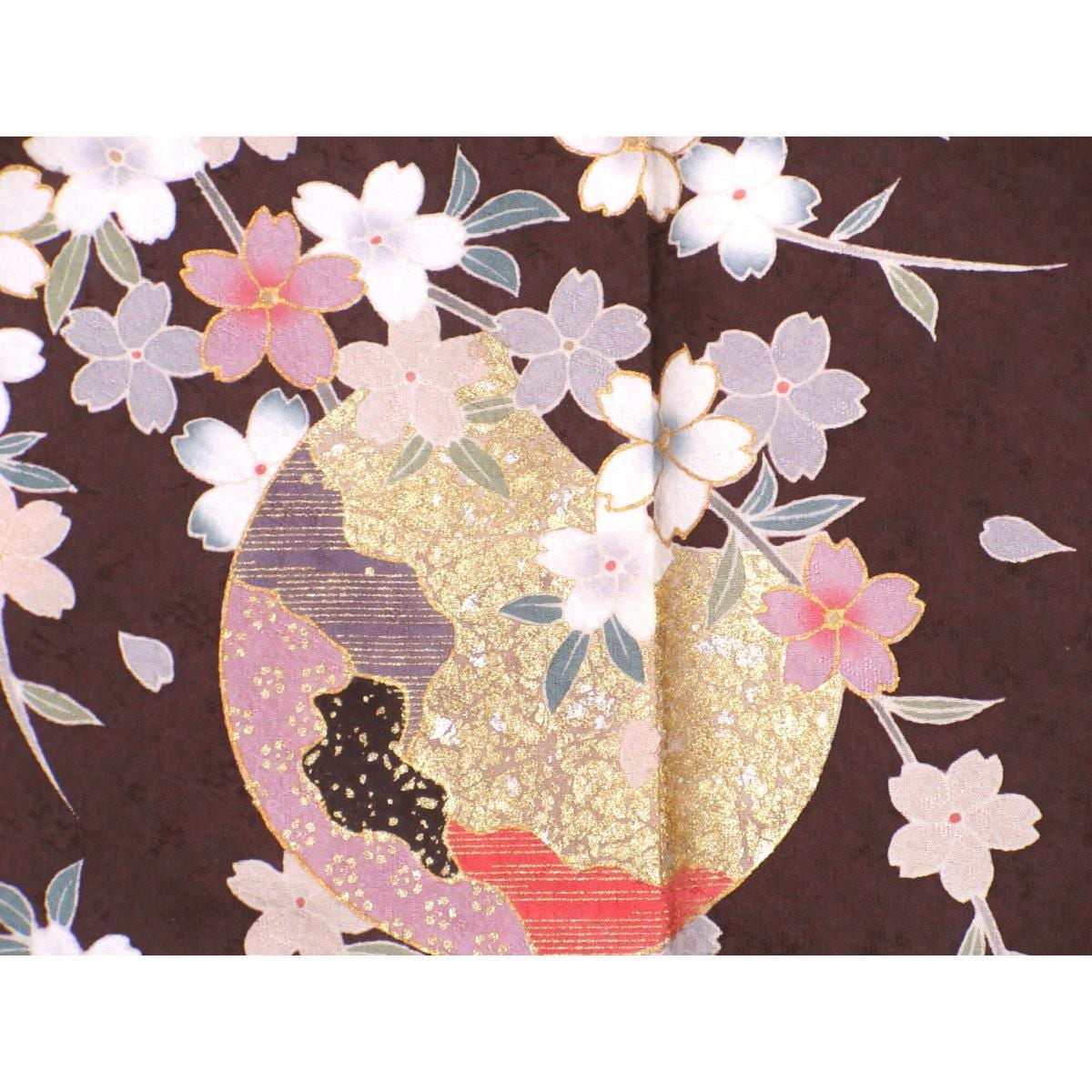 訪問着　友禅金彩加工　刺繍入り