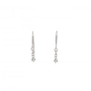 K18WG ダイヤモンド ピアス 0.02CT
