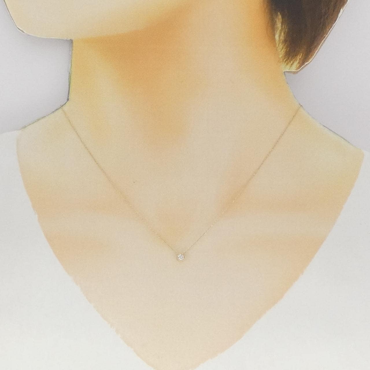 K10YG ダイヤモンド ネックレス 0.08CT