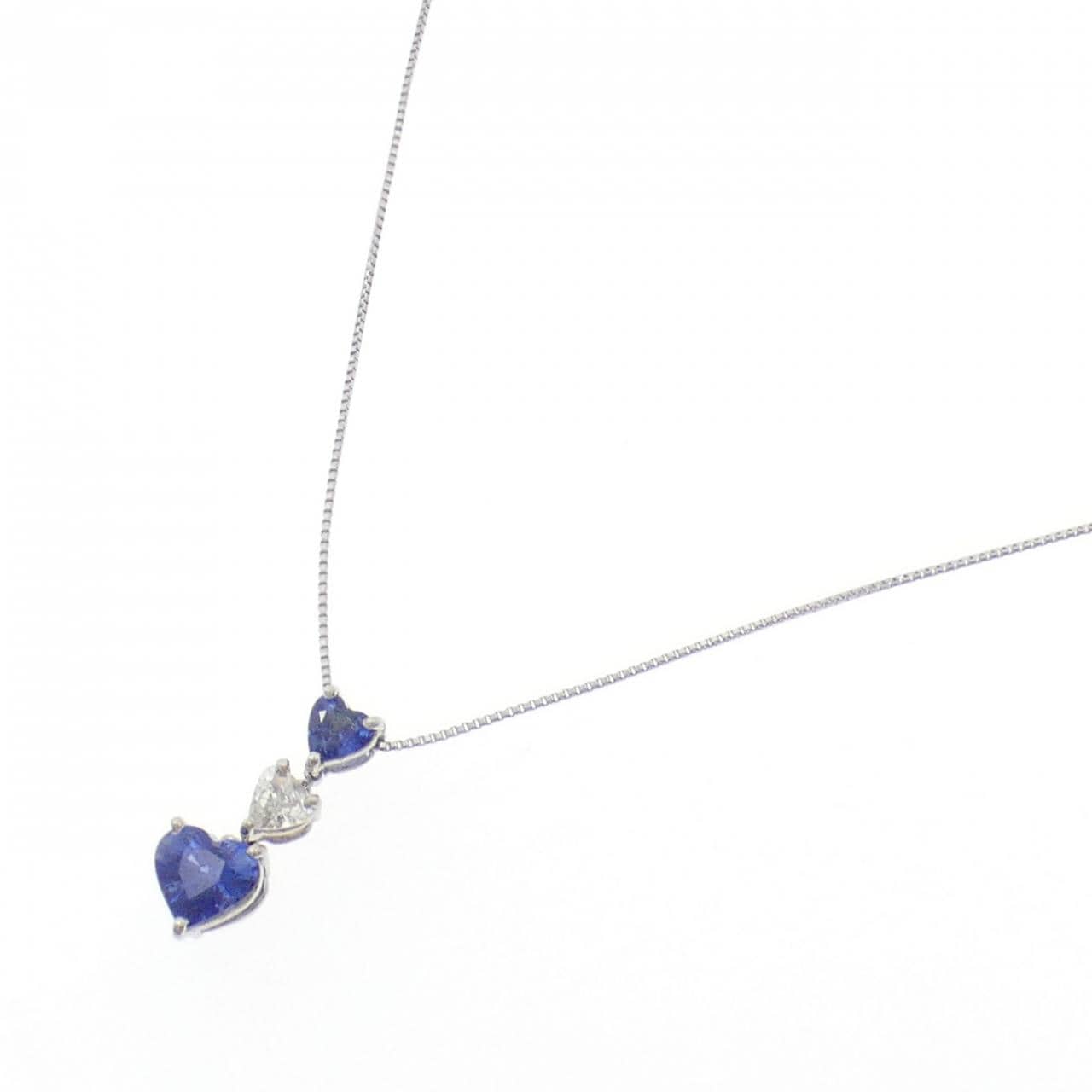 PT900/PT850爱心蓝宝石项链1.17CT