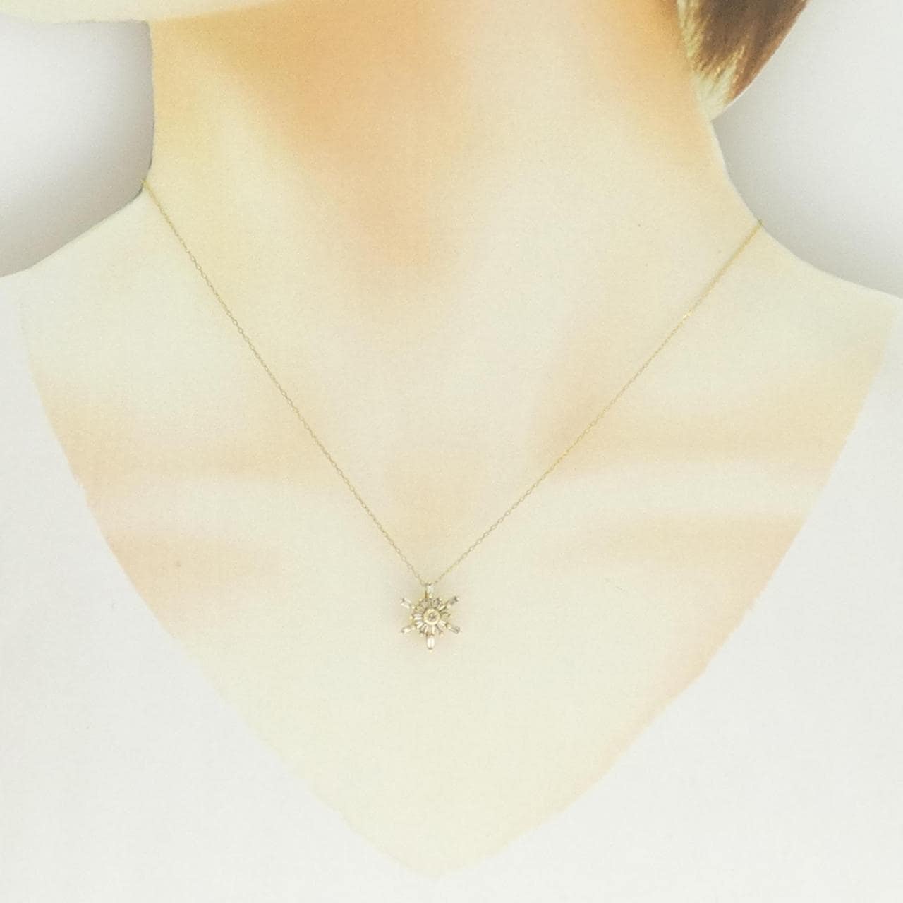 K18YG ダイヤモンド ネックレス 0.25CT