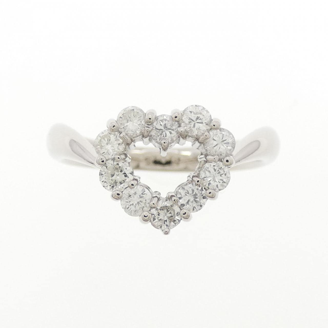 PT ハート ダイヤモンド リング 0.50CT