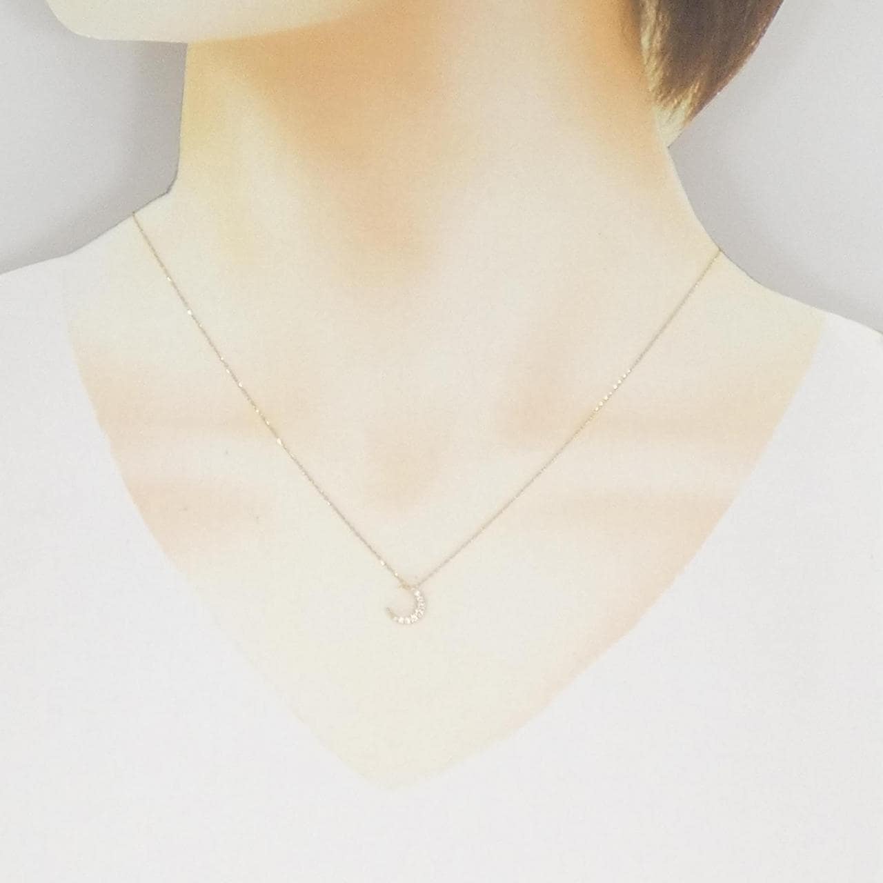 スタージュエリー ムーン ダイヤモンド ネックレス 0.06CT