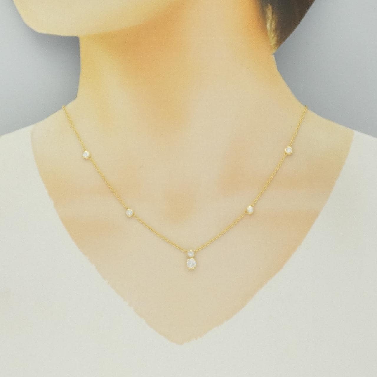 K18YG ダイヤモンド ネックレス 0.33CT