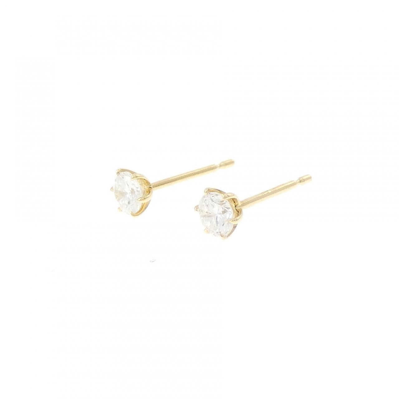 【リメイク】K18YG/ST ダイヤモンド ピアス 0.203CT 0.208CT F SI1 Good